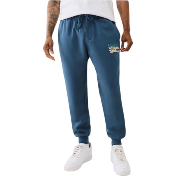 True Religion Men's 2 PC Sweatsuit Fleece Tracksuit Hoodie Joggers Set Malibu - Picture 7 of 16